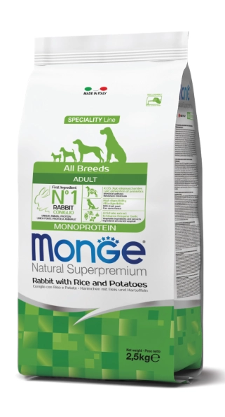 Monge All Breeds Adult Rabbit, Rice and Potatoes